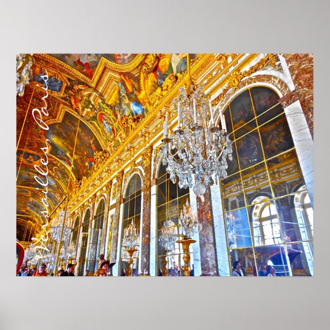 Palast von Versailles Foto Illustration. Poster (Vorne)