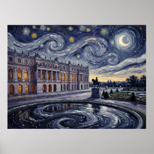 Palast von Versailles Louis XIV Sternennacht Poster
