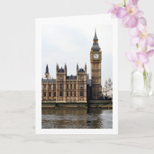 Palast von Westminster Flussblick, London, England Karte