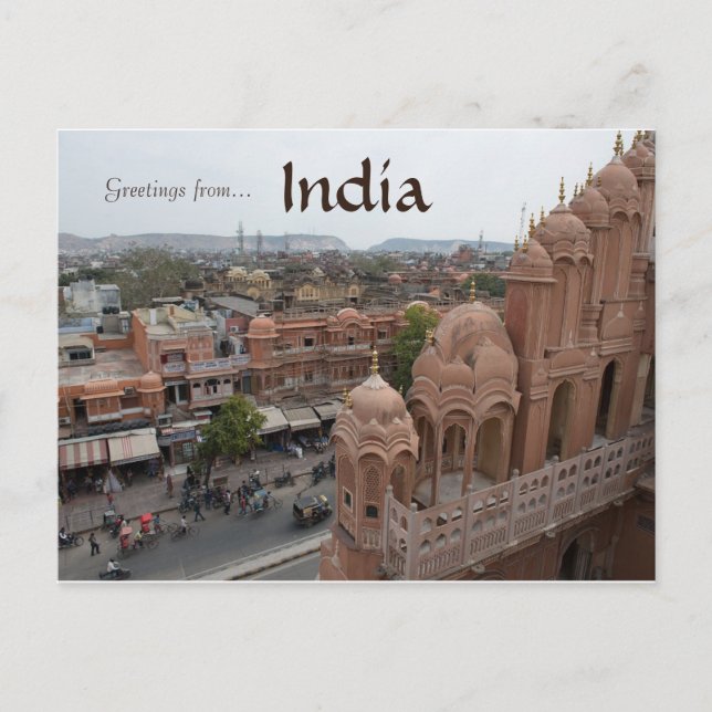 Palast von Winds Jaipur Indien Postkarte (Vorderseite)