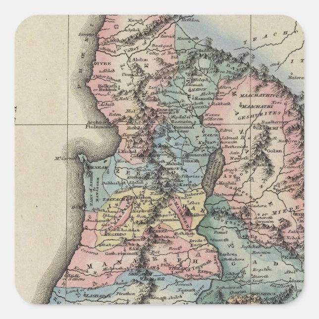 Palästina 2 quadratischer aufkleber (Vorderseite)