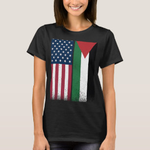 Palästina-amerikanische Flaggen Proud USA T-Shirt