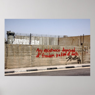Palästina-Apartheids-Wand-Graffiti Poster