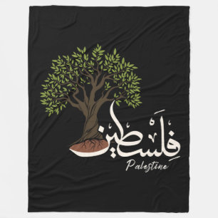 Palästina Arabisches Wort mit palästinensischem Ol Fleecedecke