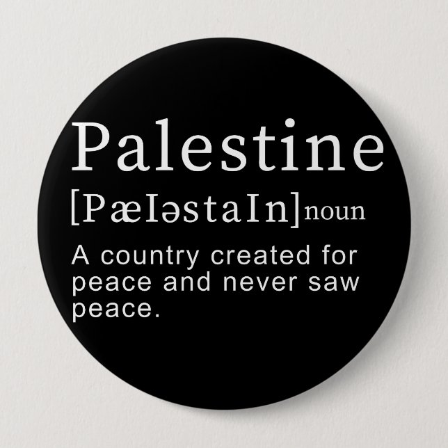 Palästina Bedeutung Design Palästina Definition Te Button (Vorderseite)
