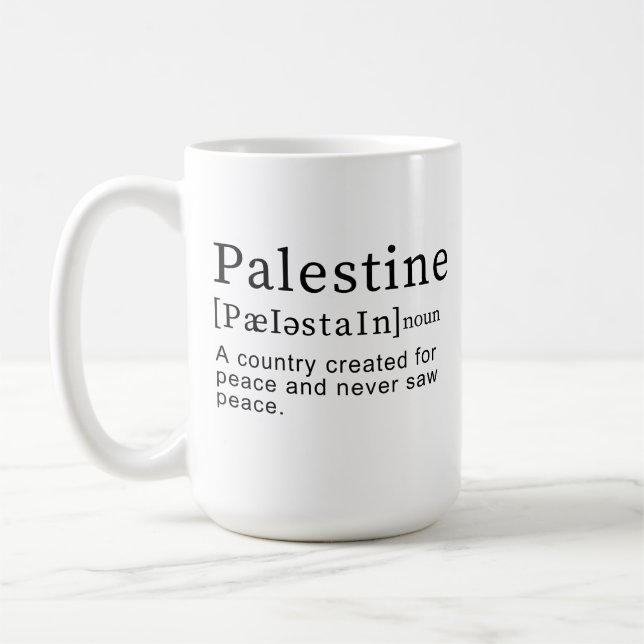 Palästina Bedeutung Design Palästina Definition Te Kaffeetasse (Links)