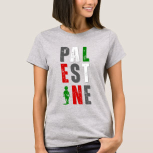 PALÄSTINA Bedrucktes T-Shirt in Bold – Flaggenfarb