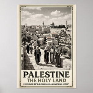 Palästina Das Heilige Land Vintage Reise Kunst Poster