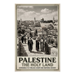 Palästina Das Heilige Land Vintage Reise Kunst Poster