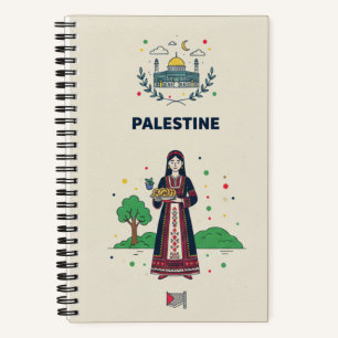 Palästina-Erbe & Tatreez-Thobe-Fotoarchiv  Notizbuch