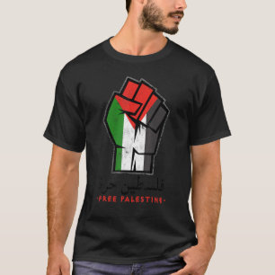 Palästina-Flagge Arabische Kalligrafie frei T-Shirt