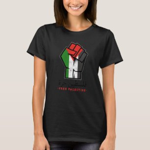 Palästina-Flagge Arabische Kalligrafie frei T-Shirt