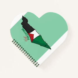 Palästina-Flagge in seiner Landkarte, Besuch Paläs Notizbuch