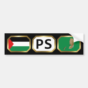 Palästina-Flagge-Karte-Code-Aufkleber Autoaufkleber