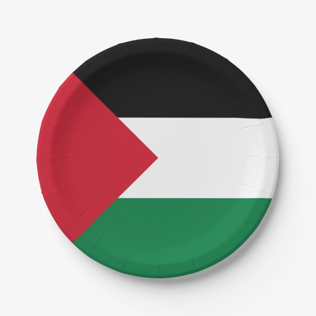 Palästina-Flagge Pappteller (Vorderseite)