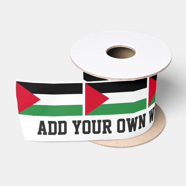 Palästina-Flagge Satinband (Spule)