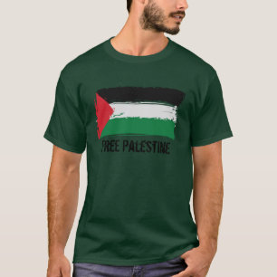 Palästina-Flaggen-Bürsten-Kunst - freies Palästina T-Shirt