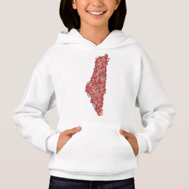 Palästina-Flora-Karte Kunstfreiheit für Palästinen Hoodie (Vorderseite)