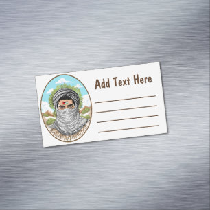 Palästina Freedom Fighter Portrait Magnetische Visitenkarte