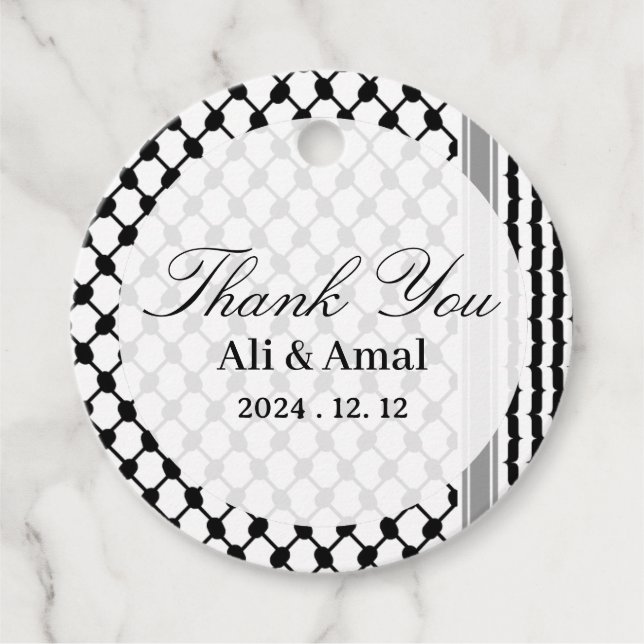 Palästina Hatta Keffiyeh Vielen Dank für Ihre Hoch Geschenkanhänger (Vorderseite)