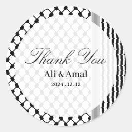 Palästina Hatta Keffiyeh Vielen Dank für Ihre Hoch Runder Aufkleber