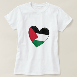Palästina-Herz-Flagge T-Shirt