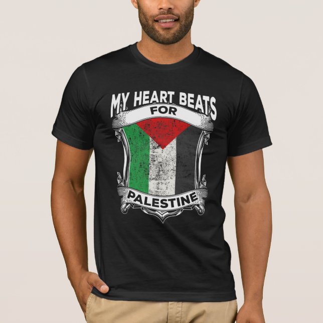 Palästina Herz-Gaza-Frieden palästinensische Wurze T-Shirt (Vorderseite)
