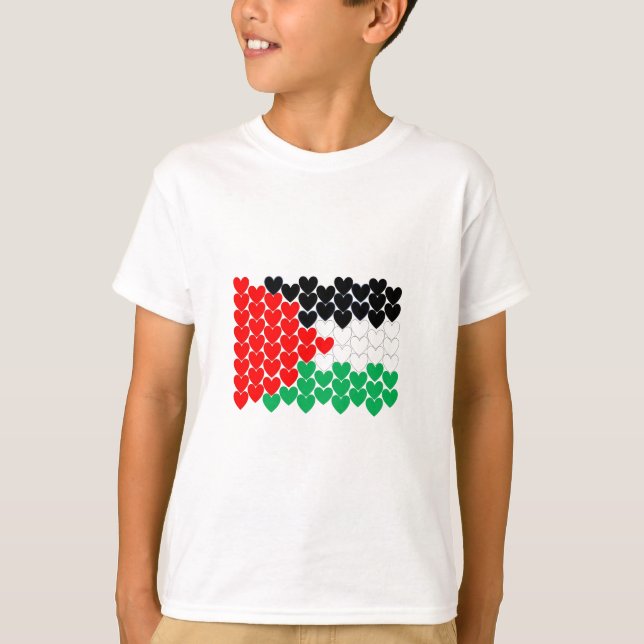 Palästina-Herzen T-Shirt (Vorderseite)