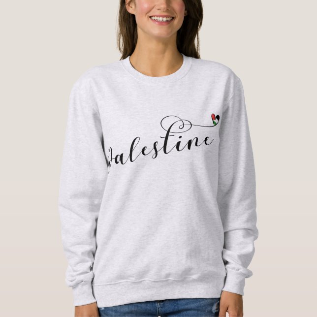 Palästina-Herzenflagge, Staat Palästinas Sweatshirt (Vorderseite)