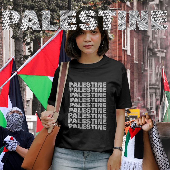 Palästina in palästinensischer Scharfzeichnung | G Tri-Blend Shirt (Free Palestine, Save Palestine, SAVE Gaza Palestine March)