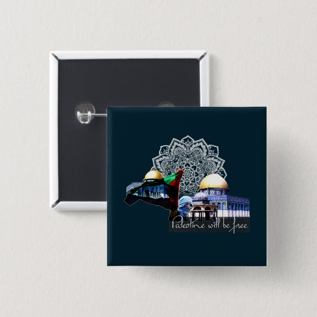 Palästina ist ein freier palästinensischer Widerst Button (Vorne & Hinten)