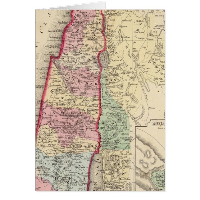 Palästina, Jerusalem-Karte von Mitchell (Vorne)
