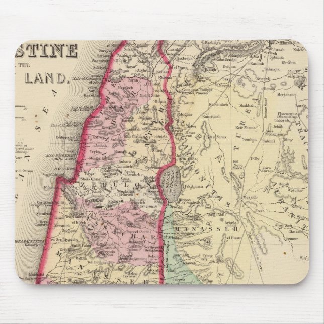 Palästina, Jerusalem-Karte von Mitchell Mousepad (Vorne)
