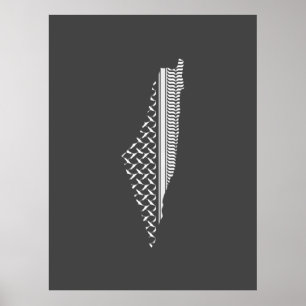 Palästina-Karte Keffiyeh filistin Poster