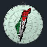 Palästina-Karte mit Flaggen und Keffiyeg-Muster Dartscheibe<br><div class="desc">Palästina-Karte, die Flag und Keffiyeh Muster Design Symbol für Widerstand und Freiheit. Der prominente palästinensische Politiker Jassir Arafat, der sich schnell auf die 1960er Jahre und den Aufstieg der palästinensischen Widerstandsbewegung vorwärtsbewegte, festigte diese Bedeutung hinter dem Keffiyeh weiter. Der Keffiyeh wurde Arafats persönliches Markenzeichen, als er es über seine rechte...</div>