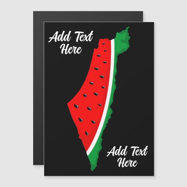 Palästina Karte Watermelon Symbol der Freiheit (Vorne/Hinten)