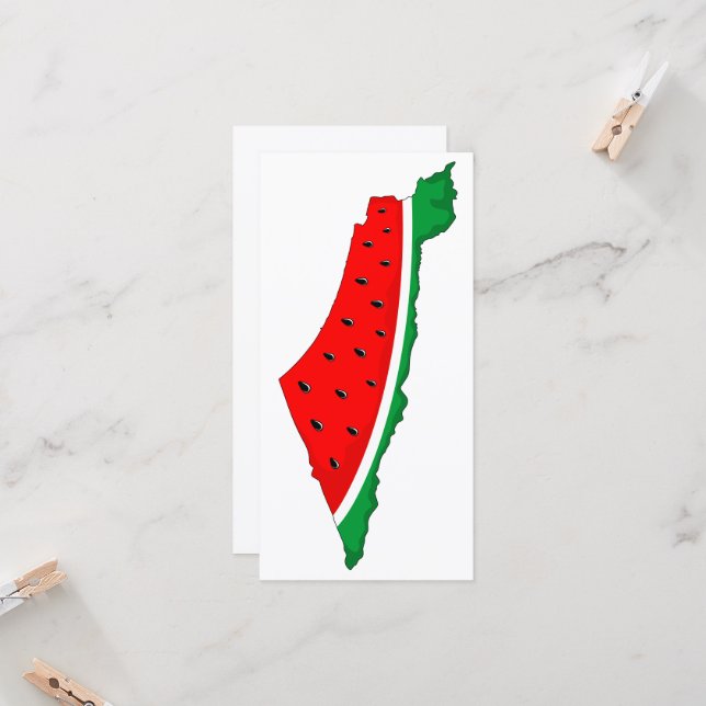 Palästina Karte Watermelon Symbol der Freiheit (Vorderseite/Rückseite Beispiel)