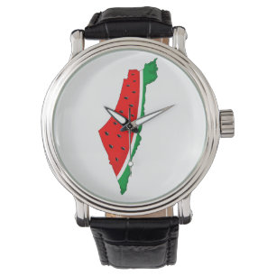 Palästina Karte Watermelon Symbol der Freiheit Armbanduhr