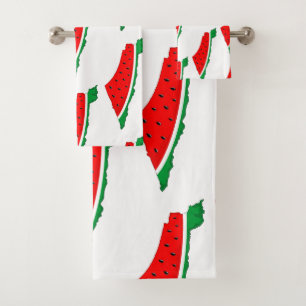 Palästina Karte Watermelon Symbol der Freiheit Badhandtuch Set