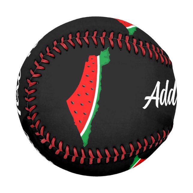 Palästina Karte Watermelon Symbol der Freiheit Baseball (Vorderseite Links)