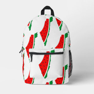 Palästina Karte Watermelon Symbol der Freiheit Bedruckter Rucksack