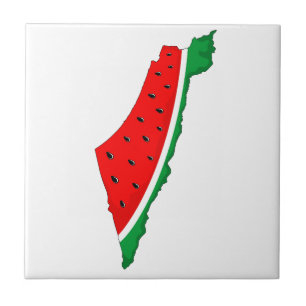 Palästina Karte Watermelon Symbol der Freiheit Fliese