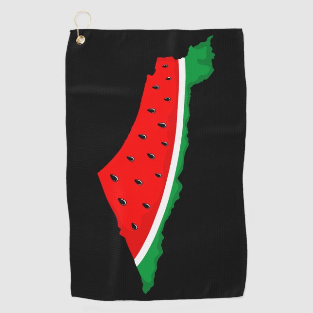 Palästina Karte Watermelon Symbol der Freiheit Golfhandtuch (Vorderseite)