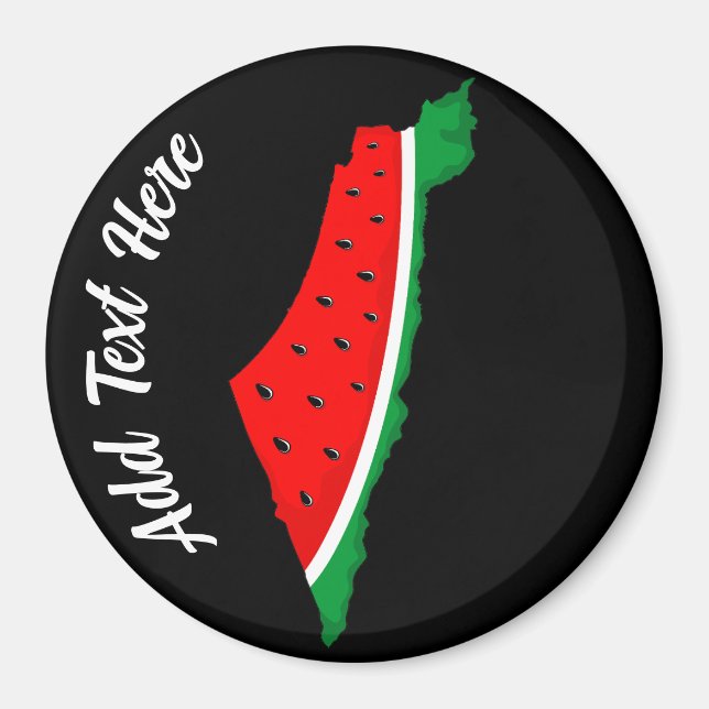 Palästina Karte Watermelon Symbol der Freiheit Magnet (Vorne)