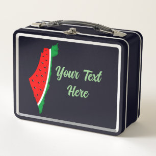 Palästina Karte Watermelon Symbol der Freiheit Metall Brotdose