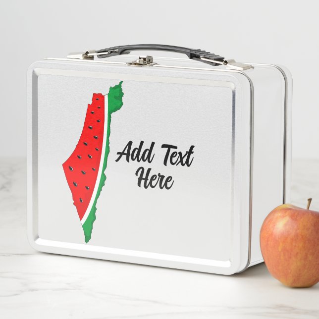 Palästina Karte Watermelon Symbol der Freiheit Metall Brotdose (Beispiel)