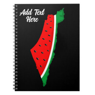 Palästina Karte Watermelon Symbol der Freiheit Notizblock