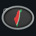 Palästina Karte Watermelon Symbol der Freiheit Ovale Gürtelschnalle<br><div class="desc">Palästina-Karte gefüllt mit Watermelon,  Symbol der Freiheit,  die gleichen Farben der palästinensischen Karte,  die die illegalen Besatzer dieses schönen Landes verboten haben. Die Wassermelone bringen das Leid des palästinensischen Volkes zum Ausdruck. Ich stehe mit Palästina. Palästina wird frei sein</div>