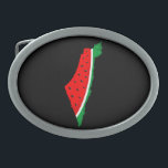 Palästina Karte Watermelon Symbol der Freiheit Ovale Gürtelschnalle<br><div class="desc">Palästina-Karte gefüllt mit Watermelon,  Symbol der Freiheit,  die gleichen Farben der palästinensischen Karte,  die die illegalen Besatzer dieses schönen Landes verboten haben. Die Wassermelone bringen das Leid des palästinensischen Volkes zum Ausdruck. Ich stehe mit Palästina. Palästina wird frei sein</div>