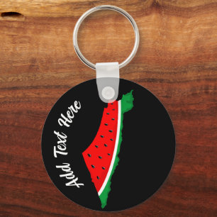 Palästina Karte Watermelon Symbol der Freiheit Schlüsselanhänger